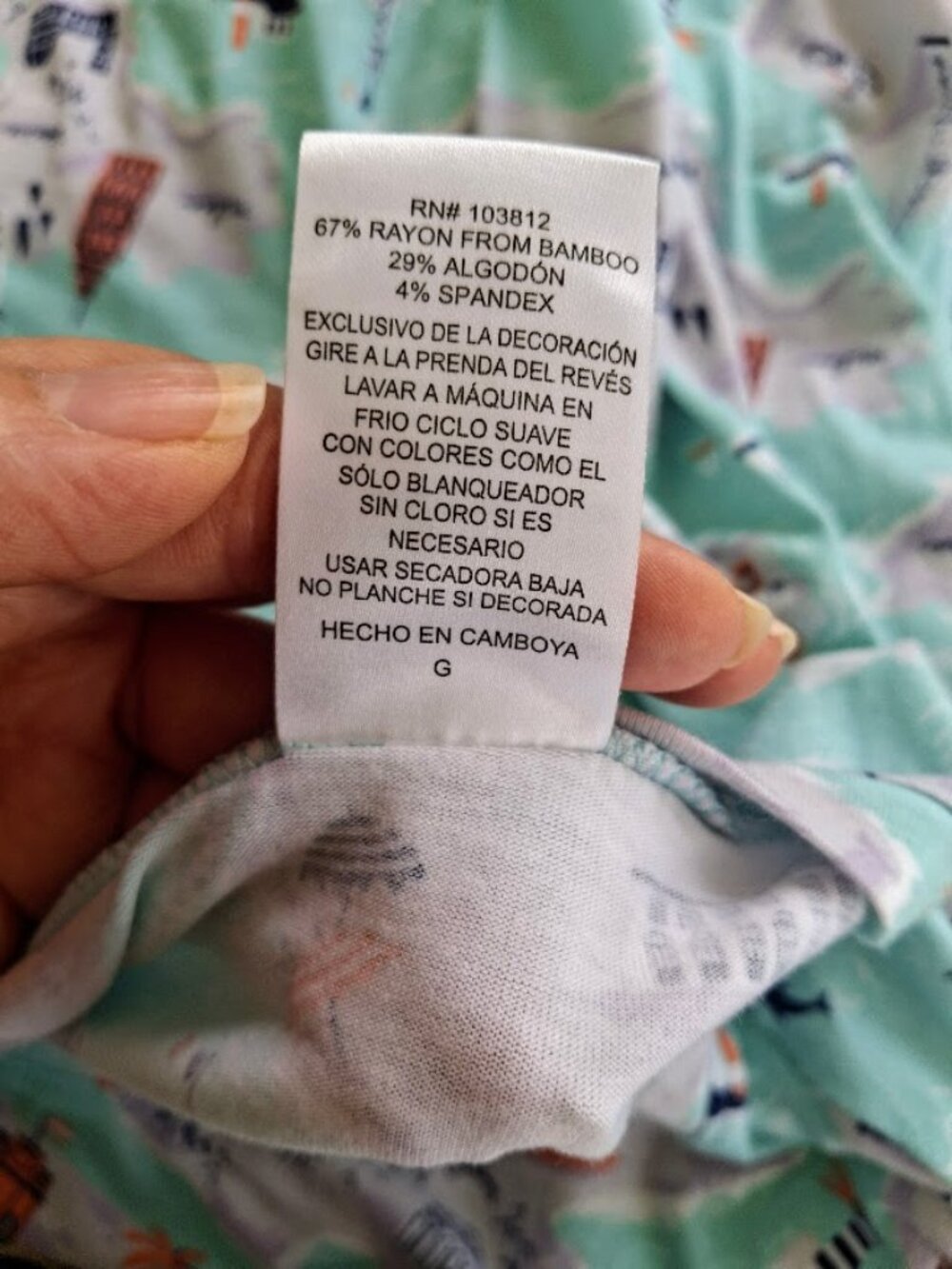 Munki Munki Europe Map Pajama Set Mint Travel Print Lounge Sleepwear L - Picture 6 of 8